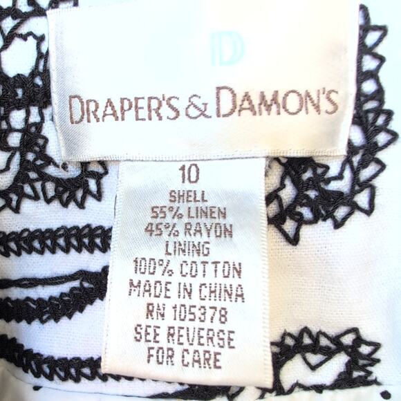 Draper's & Damon's Linen Blend Whimsy Coastal Blazer Women's 10 - Picture 3 of 11